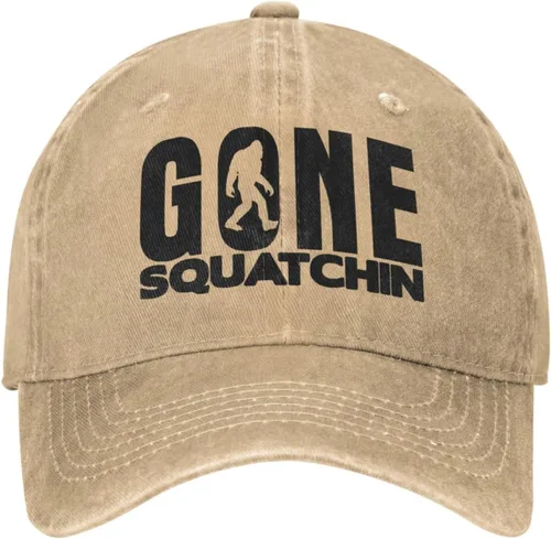 Vista 12 de Gone Squatchin - Gorra de béisbol unisex clásica vintage para hombre y mujer Negro
