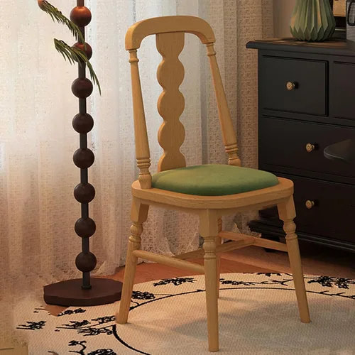 Vista 11 de Sillas de cocina tapizadas de madera maciza, sillas de comedor con marco de madera de fresno, silla de sala de estar para comedor, estudio, sala
