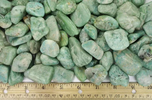 Vista 3 de Fantasia Materiales: 1 libra Piedras de Amazonita de grado B de Brasil - Pequeñas - 0.75" a 1.25" promedio