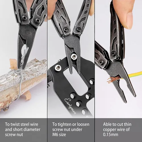 Vista 5 de NEXTOOL EDC Llavero Multiherramienta, Cuchillo de Bolsillo Mini 10 en 1 con Alicates de Punta Fina, Tijeras, Mini Gadgets Útiles y Geniales