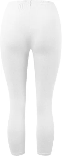 Vista 4 de Featur - Leggings de yoga recortados para mujer, cintura alta, pantalones capri elásticos con costuras de encaje, talla grande, pantalones