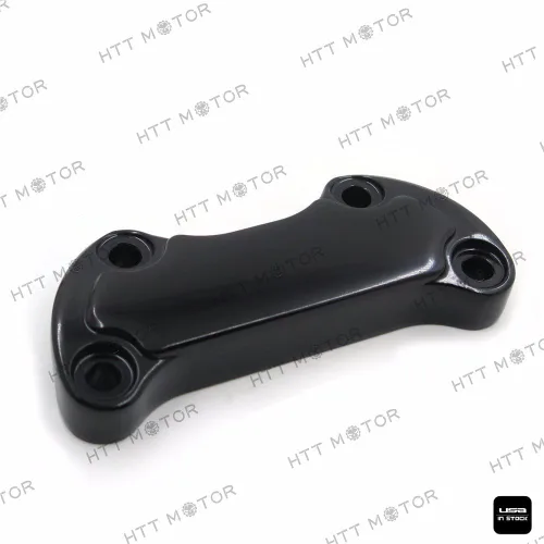 Vista 4 de MT446-002- Abrazadera elevadora para manillar festoneada negra compatible con Harley Sportster 883 Dyna Super Glide