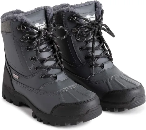 Vista 6 de POLAR Thinsulate - Botas de nieve para hombre, totalmente forradas, impermeables, con revestimiento de goma, duraderas, para invierno, lluvia