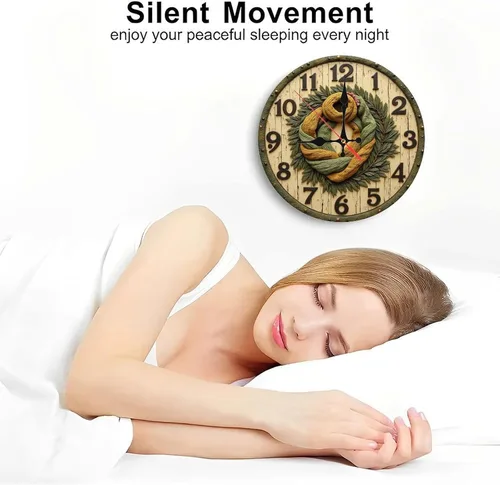 Vista 8 de Vintage Maple Wood Wall Clock for Home Office25cmx25cm