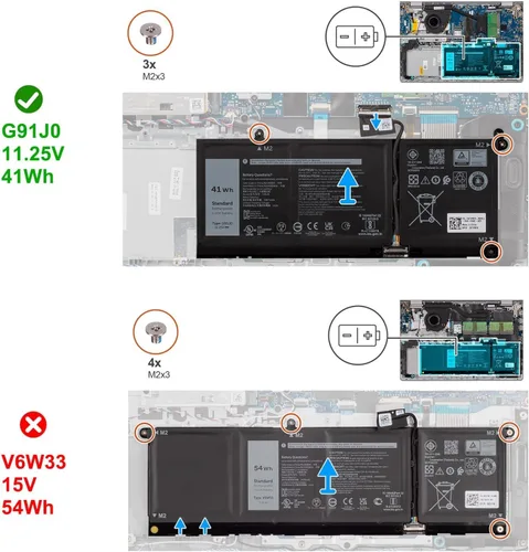 Vista 5 de Batería para portátil G91J0 para Dell Latitude 3320 3330 3420 3520 Vostro 5620 5625