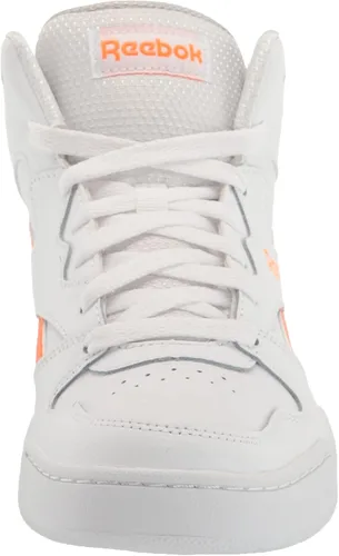 Vista 2 de Reebok Bb4500 Hi High Top Tenis de baloncesto para hombre, BlancoNaranja Smash Gris Puro