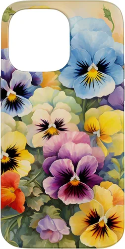 Vista 21 de Southern Boho Chic Happy Pansy Floral Garden Bouquet Case for iPhone 17