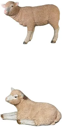Vista 10 de Design Toscano Estatua de cordero de tamaño real de merino oveja: descansando