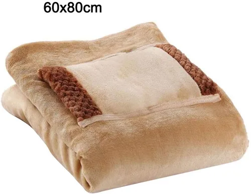 Vista 6 de Firlar Manta Térmica, Manta Pequeña de Franela USB con Bolsillo para las Manos, Chal Cálido para Rodilla y Pie, Calentador de Rodilla de Felpa