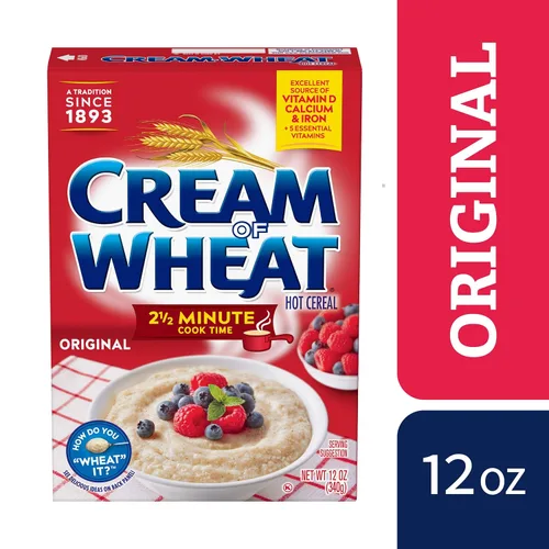 Vista 2 de Cream of Wheat Cereal Original para Cocina en Estufa, Tiempo de Cocción de 2 1/2 Minutos, 12 Onzas