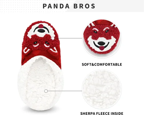 Vista 2 de Panda Bros Calcetines acogedores y cálidos para mujer con agarraderas, calcetines de casa