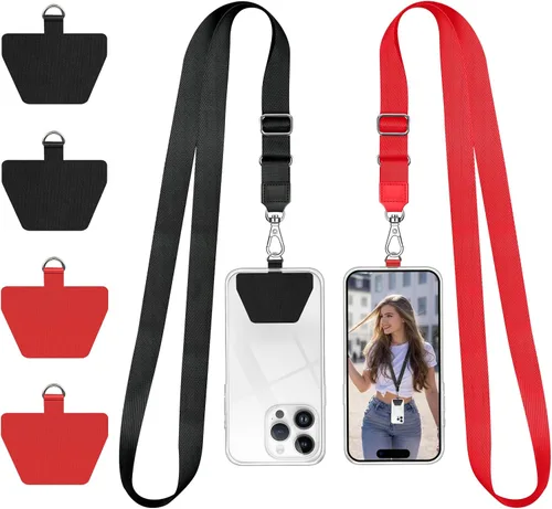 Vista 16 de Doormoon Cordón para teléfono, correa ajustable universal para el cuello, para llaves, insignias de identificación, cordón para teléfono celular