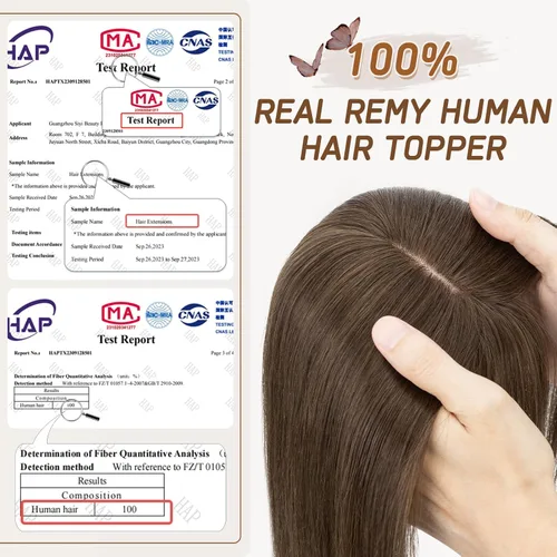 Vista 46 de Rich Choices Pelucas con topper de cabello para mujeres, cabello humano real 100% Remy, sin flequillo, para mujeres con adelgazamiento en la parte