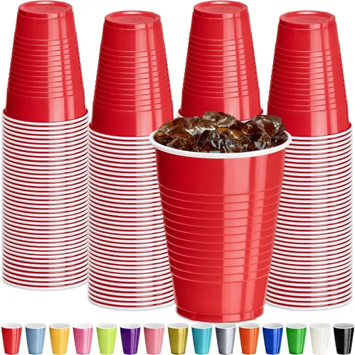 Vista 31 de DecorRack - Vasos desechables y reutilizables de 12 onzas para fiestas de cumpleaños, despedidas de soltera, campamentos, eventos en interiores y al