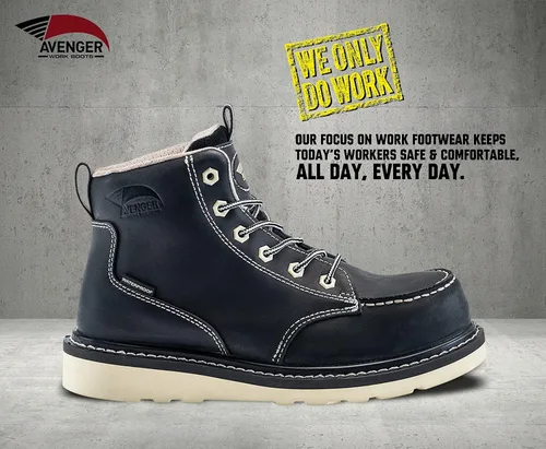 Vista 4 de Avenger Work Boots por encima del tobillo para hombre
