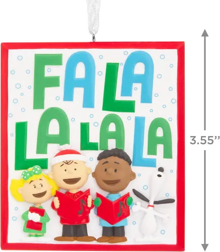 Vista 4 de Hallmark Adorno navideño de The Peanuts Gang Carolers
