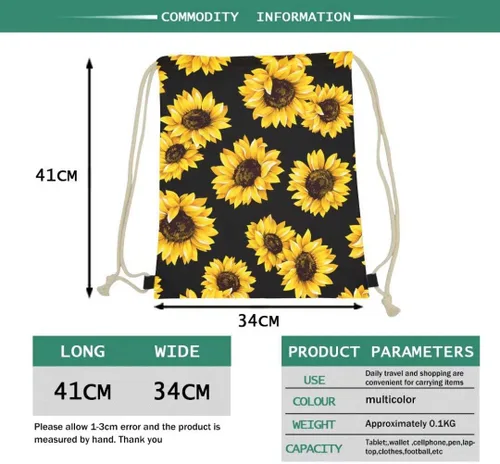 Vista 2 de Dellukee Bolsa de gimnasio para adolescentes, mochila estampada con cordón para viajes, deportes, Baloncesto, Cordón