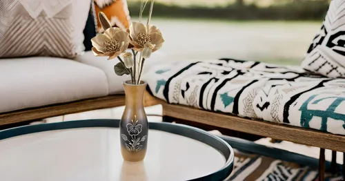 Vista 5 de AeraVida Jarrón de madera tallada a mano de hibisco y mango de 8 pulgadas Florero decorativo de madera en forma de botella marrón para sala