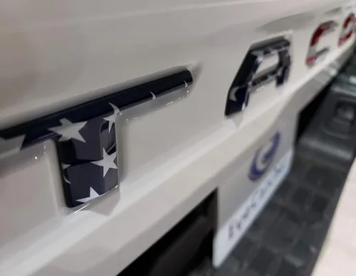 Vista 3 de Pro Series - Insertos de letras para portón trasero compatibles con Tacoma 2016-2023 (bandera americana)