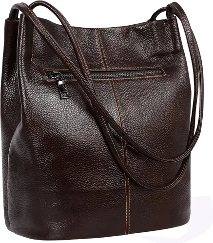 Vista 44 de Iswee - Bolsos de cuero genuino, diseño de hombro Hobo, bolsos para mujer