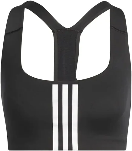 Vista 6 de adidas Sujetador de 3 rayas con soporte medio para mujer