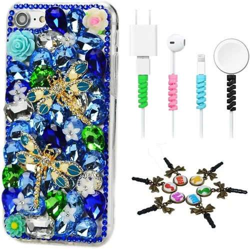 Vista 4 de Bling Case SSiPCDwCPSeries-36 - Funda con tapa y cristales brillantes, diseño 3D hecho a mano