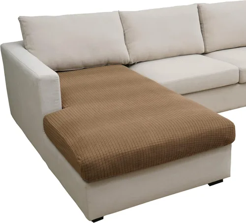 Vista 10 de Eismodra - Funda de sofá modular y en forma de L, funda para chaise longue, funda elástica mágica para sofá de 3 cojines en forma de L, funda