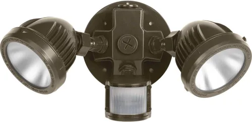 Vista 2 de Hubbell - Kit de luces LED resistentes a la intemperie con sensor de movimiento, acabado bronce oscuro
