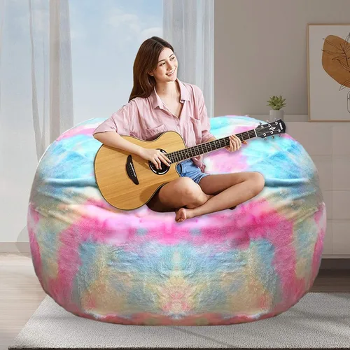 Vista 74 de BCU Funda para Silla Puf Ultra Suave Esponjosa de Piel Sintética Falsa Funda para Puf de Felpa Funda para Sillas de Sala de Estar para Adultos