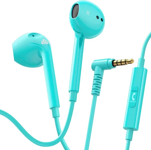 Vista 15 de LUDOS Zenith - Auriculares intraurales con cable, auriculares con micrófono, con cable para auriculares Jack de 0.138 in para iPhone, Samsung