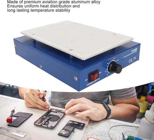 Vista 2 de Estación de soldadura de precalentamiento eléctrico de 450 W con microcomputadora LED de aleación de aluminio con almohadilla de silicona