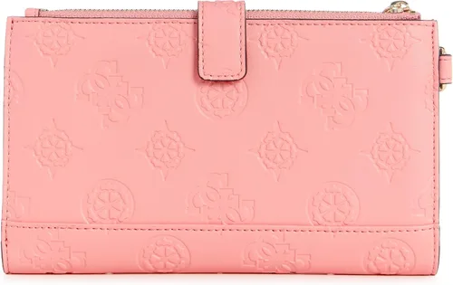 Vista 3 de GUESS Laurel - Cartera organizadora de doble cremallera para mujer, Rosado
