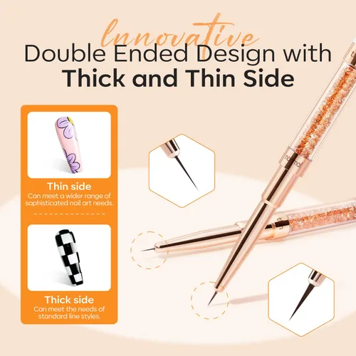 Vista 3 de modelones Pinceles de arte de uñas con esmalte de uñas de gel floreciente, kit de diseño de uñas de mármol transparente de 0.5 fl oz, accesorios