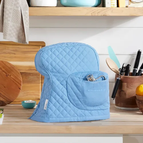 Vista 2 de KITCHENAID Funda ajustable para batidora de pie inclinable con bolsillo de almacenamiento, acolchada 100% algodón, 14.4 x 18 x 10 pulgadas