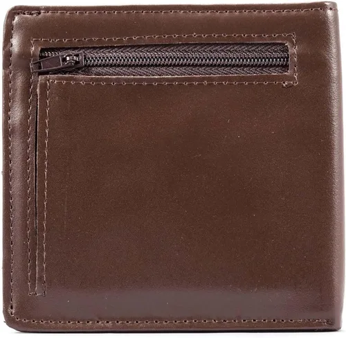 Vista 4 de Big Skinny Billetera de cuero con bolsillo con cremallera, para hombre
