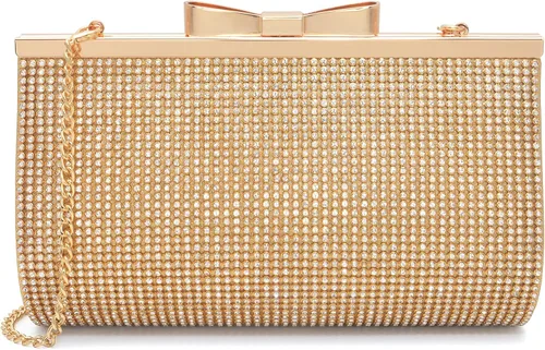 Vista 3 de Sumnn Bolsa de mano de noche, cóctel, graduación, diamantes de imitación brillantes, para novia y dama de honor, boda, fiesta, formal, para mujer