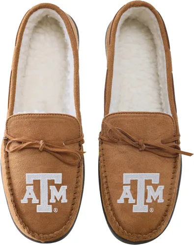 Vista 2 de FOCO NCAA NCAA - Pantuflas tipo mocasín con logotipo de equipo universitario para hombre