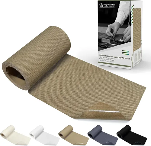 Vista 50 de KING MOUNTAIN Parche de lona para planchar, 3 x 60 pulgadas, parche de reparación de tela 100% algodón impermeable, utilizado para varios sofás