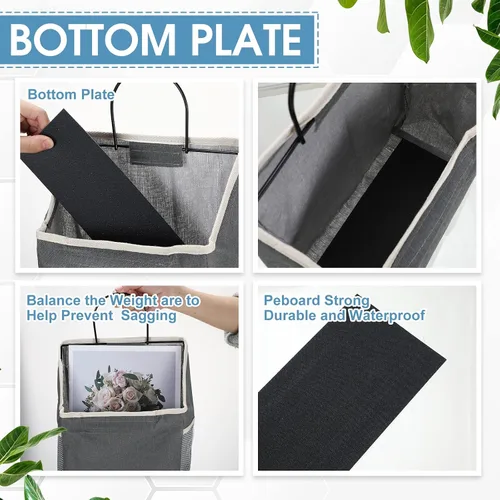 Vista 6 de Woanger 12 bolsas de almacenamiento para colgar en la pared, organizador para colgar en la pared, contenedores para colgar sobre la puerta
