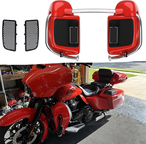 Vista 92 de Kits de calentadores de piernas con ventilación y combinación de color con guantera para Harley Davidson Touring Street Road King Glide FLTR 2014