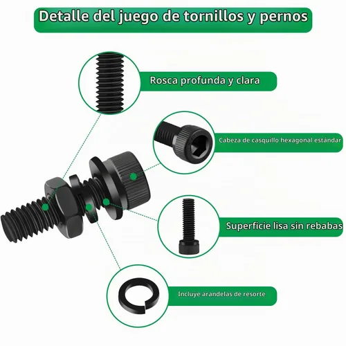 Vista 6 de 860 tornillos métricos M2-M5, kit de tornillos hexagonales