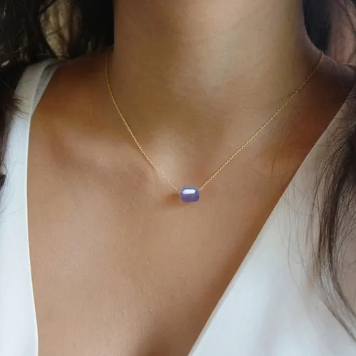 Vista 4 de Collar de cristal curativo de cornalina natural, collar de ansiedad terrosa y curación