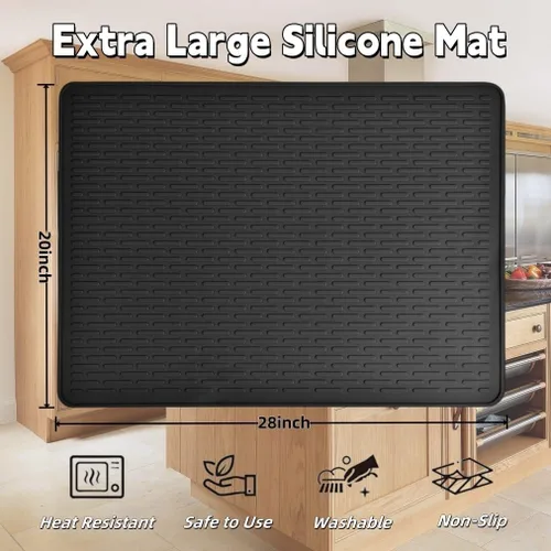 Vista 2 de Cubierta superior de estufa para estufa eléctrica, alfombrilla de estufa de silicona para estufa de vidrio, protector de placa de cocina