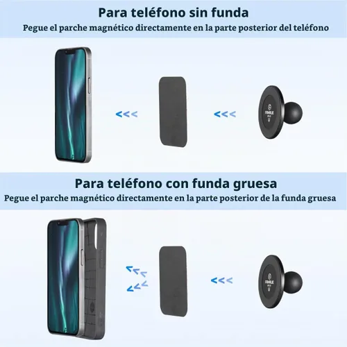 Vista 5 de FANAUE Base de soporte para teléfono celular con cabeza de bola de 1 pulgada, soporte magnético para teléfono compatible con RAM Mount B tamaño 1