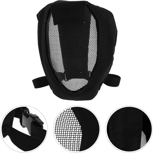 Vista 8 de Casco de esgrima Epee Fencing Face Guard + Ear Black