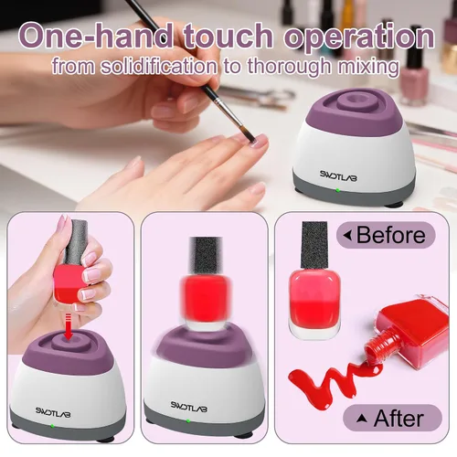 Vista 2 de Vortex - Mezclador de esmalte de uñas, agitador de pegamento, mezclador de pintura y mezclador de pintura para esmalte de gel, pinturas acrílicas