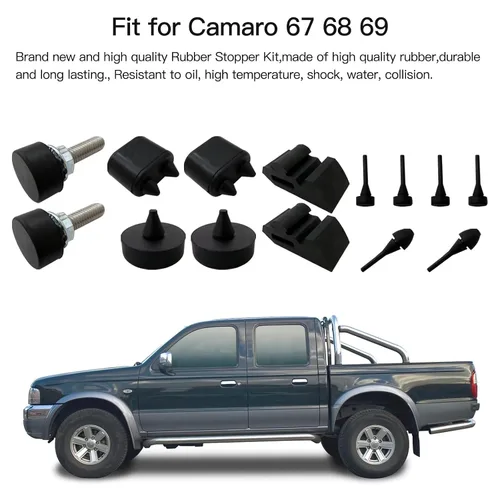 Vista 3 de Kit de tapones de goma negra para Camaro 67 68 69, tanto para cupé como convertible