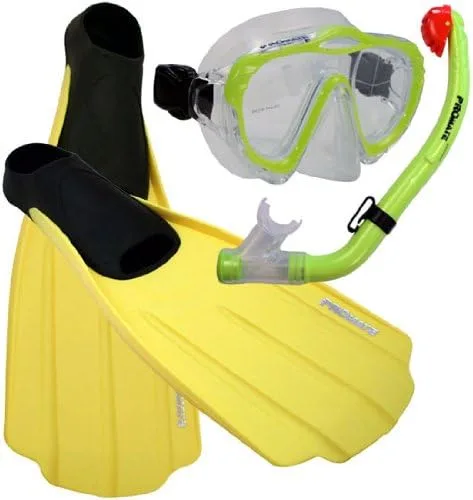 Vista 2 de PROMATE Juego de aletas de esnórquel para niños, máscara de buceo para niños