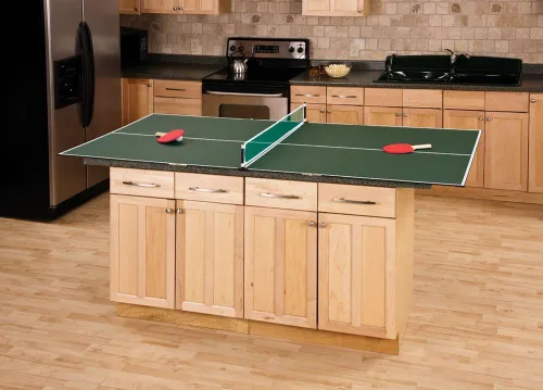Vista 6 de Viper juego portátil de mesa de ping pong con triple pliegue y mesa de juego con accesorios Trifold 84 X 42 in Tabletop Converts Surfaces to