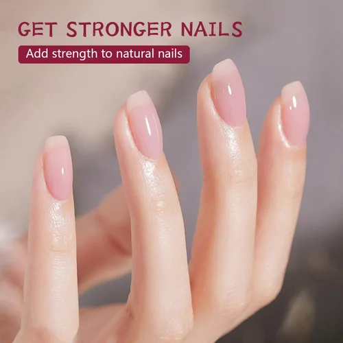 Vista 4 de JODSONE Uñas de gel constructor de 0.5 fl oz para fortalecedor de uñas transparente, extensión de uñas, gel duro de larga duración, altos efectos